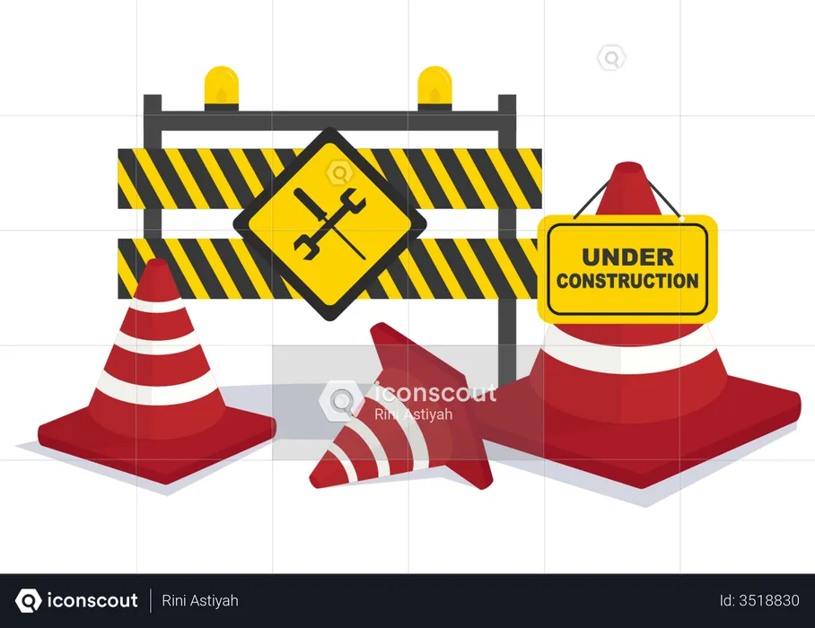 Under Construction site  Illustration