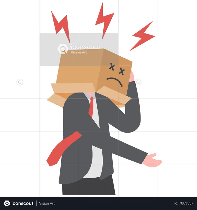 Unhappy businessman  Illustration