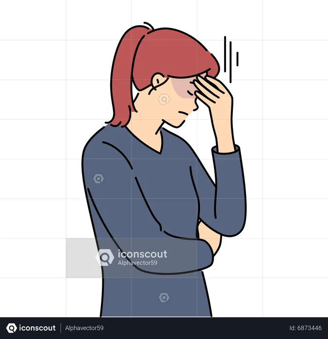 Unhappy woman  Illustration