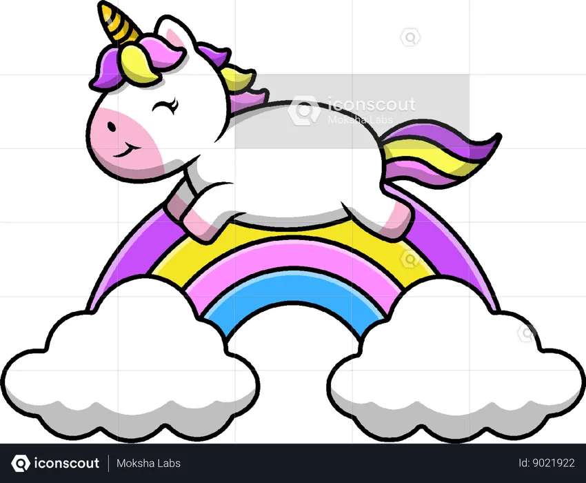 Unicorn Rainbow  Illustration