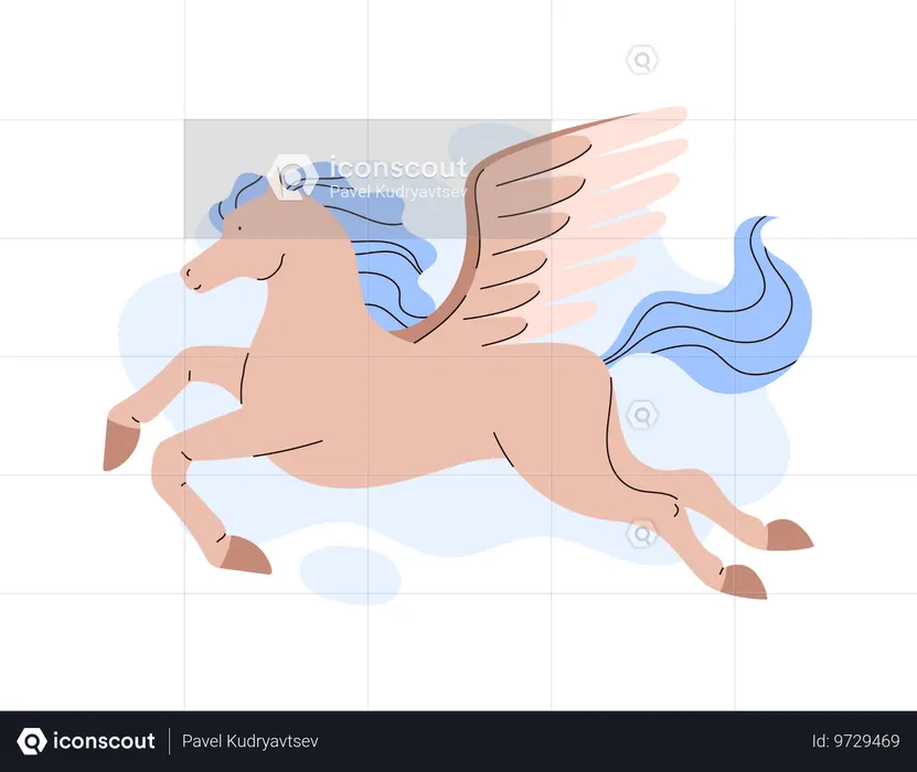 Unicorn running  Illustration
