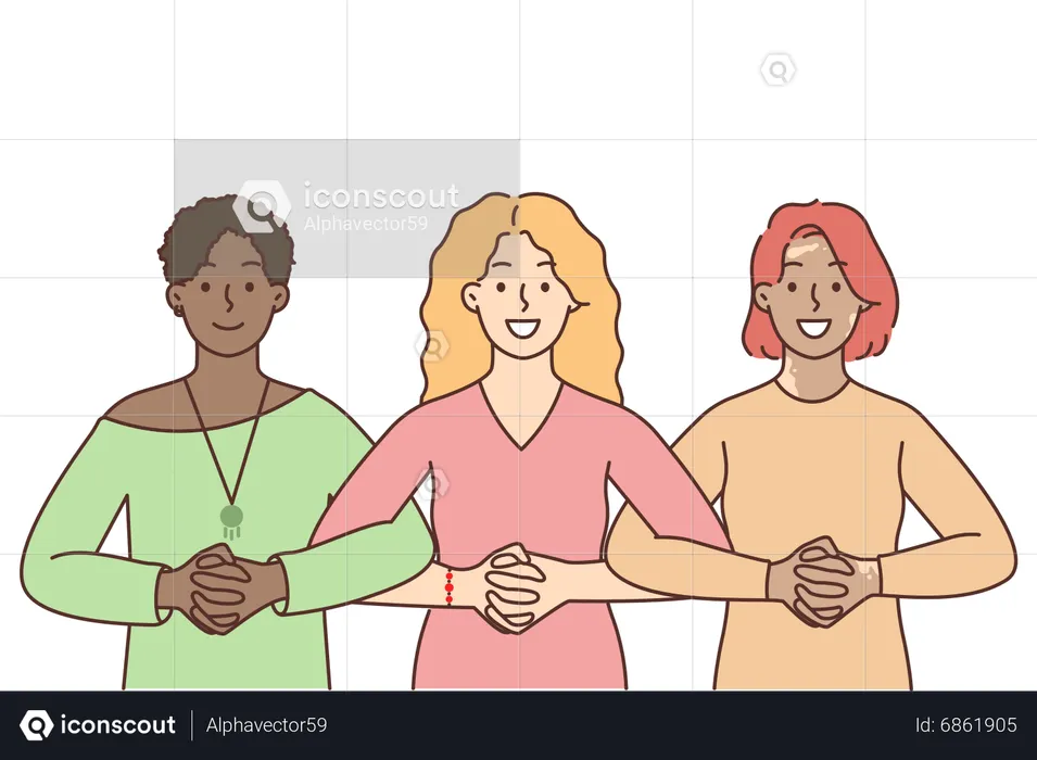 Unity between women  Illustration