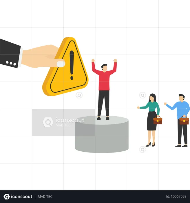Unsuitable candidate in work  Illustration