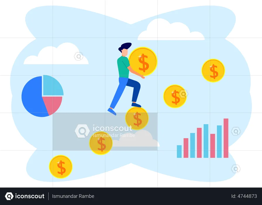 Wachstum bei Unternehmensgründungen  Illustration