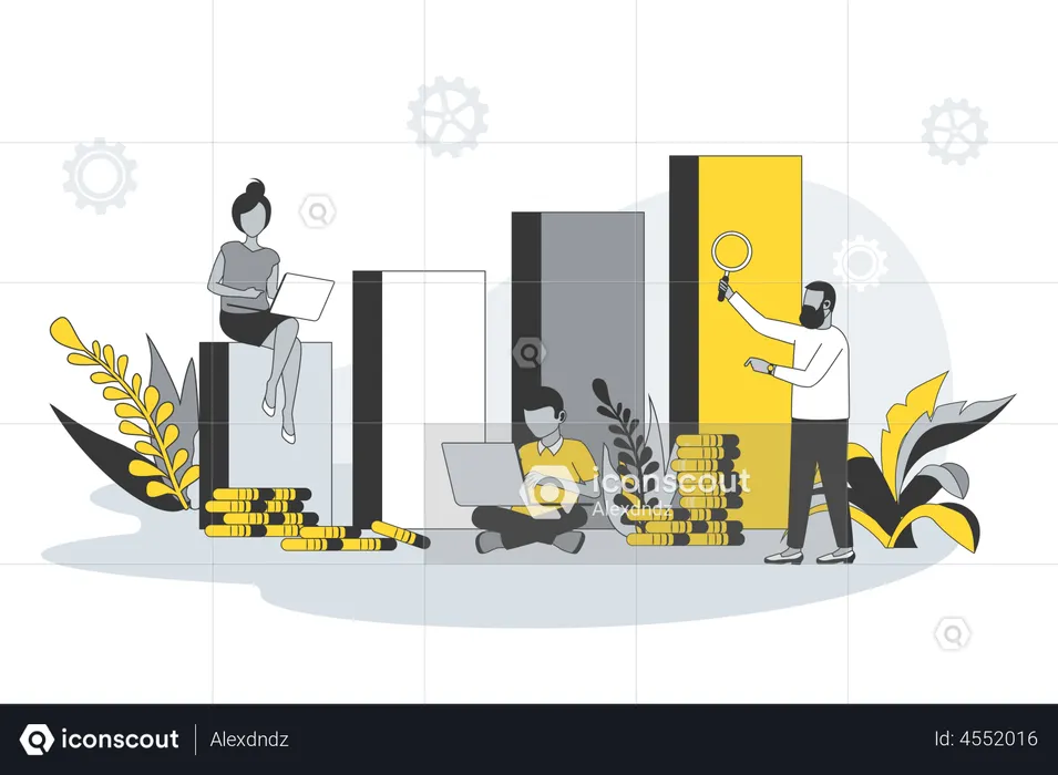 Unternehmensstatistiken  Illustration