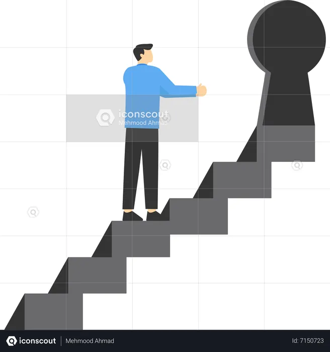 Standort des Unternehmers ist der Schlüssel zum Ziel  Illustration