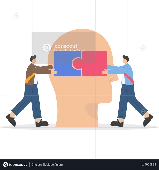 Unterstützen Sie die medizinische Behandlung psychischer Erkrankungen  Illustration