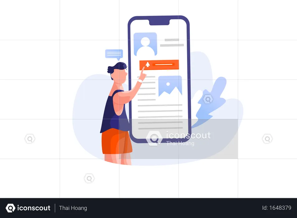 Update your profile  Illustration