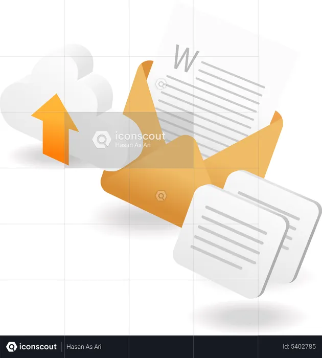 Upload folder to cloud  Illustration