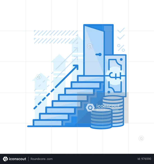 Upwards British Pound  Illustration