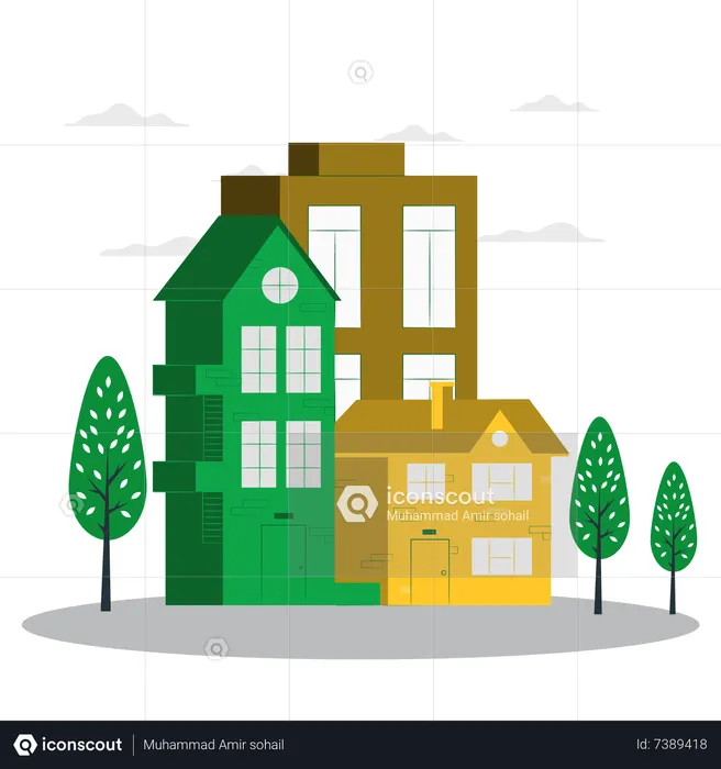 Urban Building  Illustration