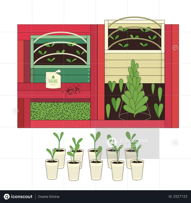 Urban farming and gardening  Illustration