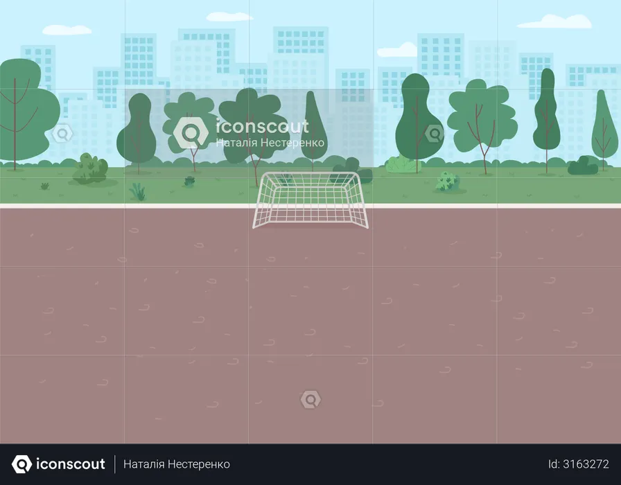 Urban field for sport game  Illustration