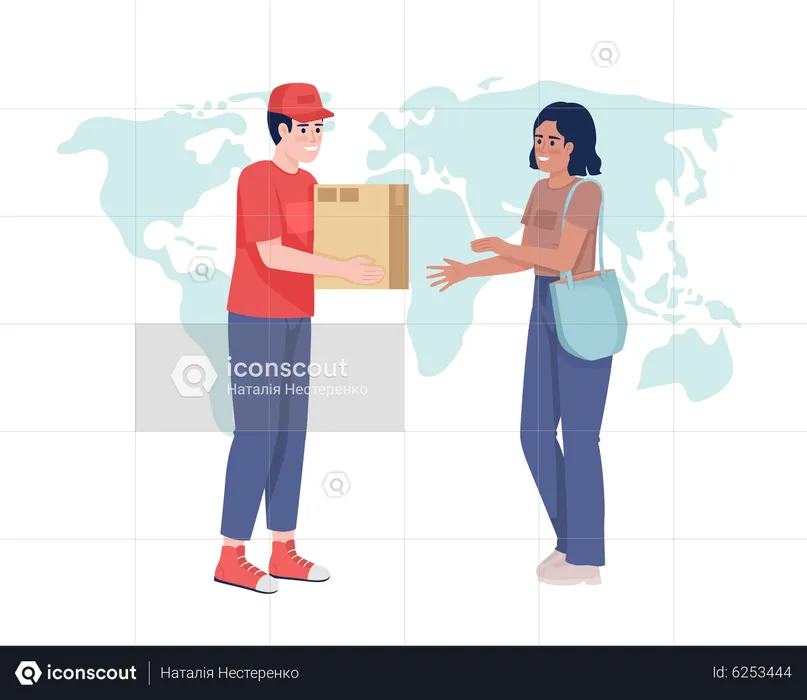 Urgent international delivery  Illustration
