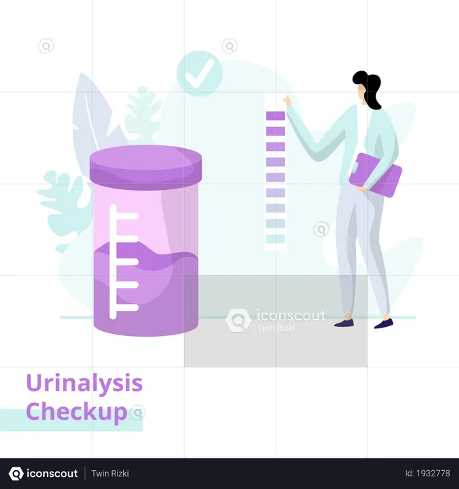 Urinalysis Checkup  Illustration