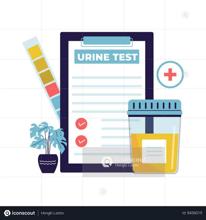 Urine test  Illustration