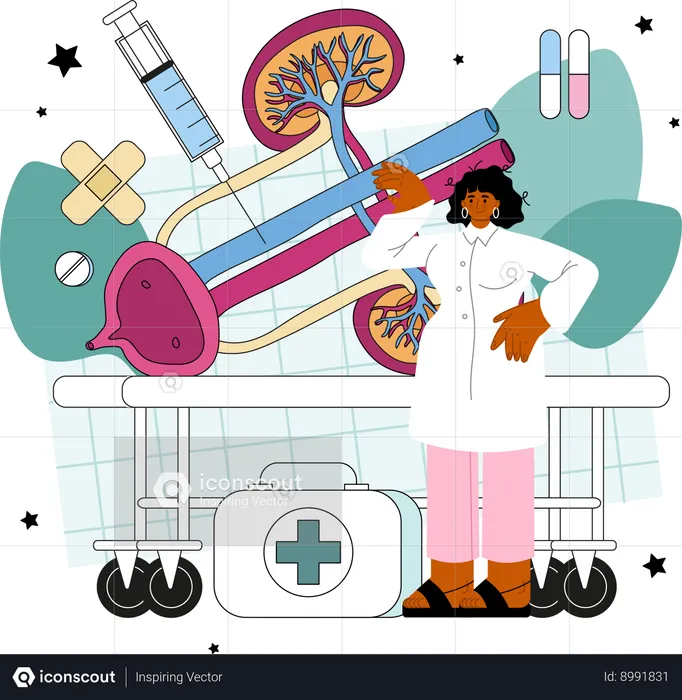 Urologist treatment  Illustration