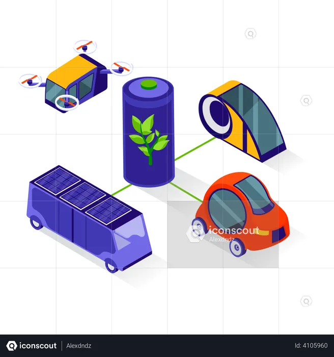 Use of eco battery  Illustration