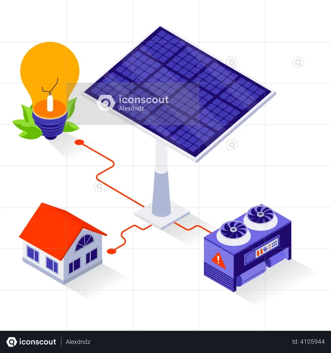 Use of solar energy  Illustration
