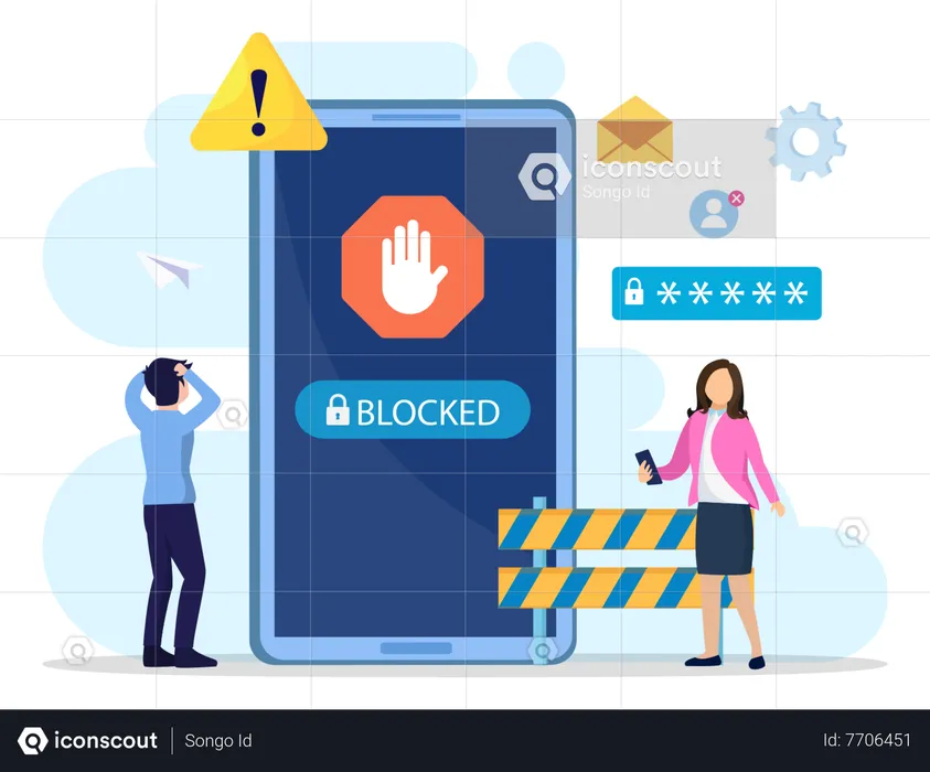 User Account Block  Illustration