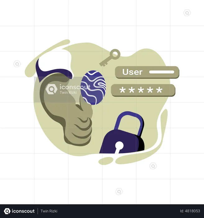User Account Password  Illustration