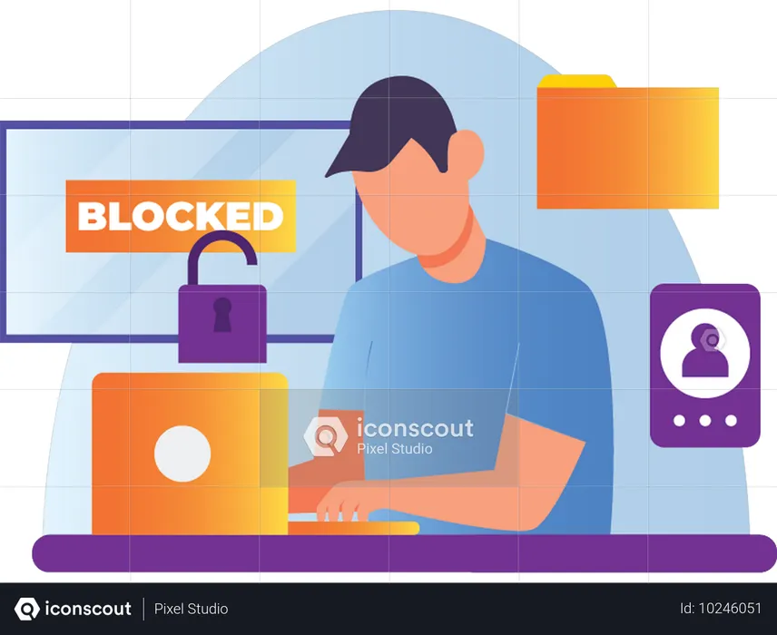 User blocks sensitive content from viewers  Illustration