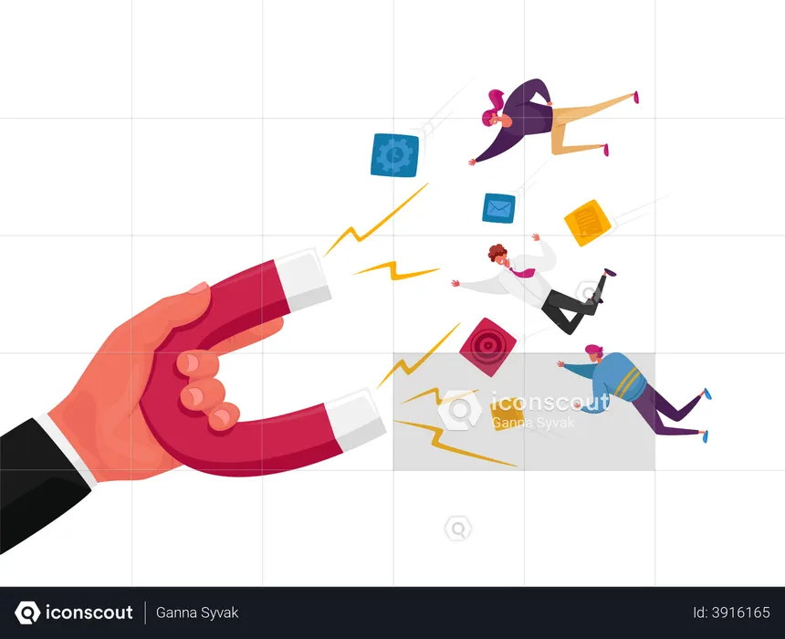 User engagement using marketing  Illustration