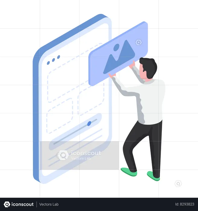 User interface App Working  Illustration