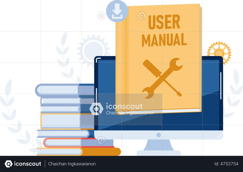 User Manual Guide Book  Illustration