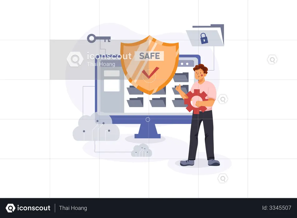 User secure data  Illustration