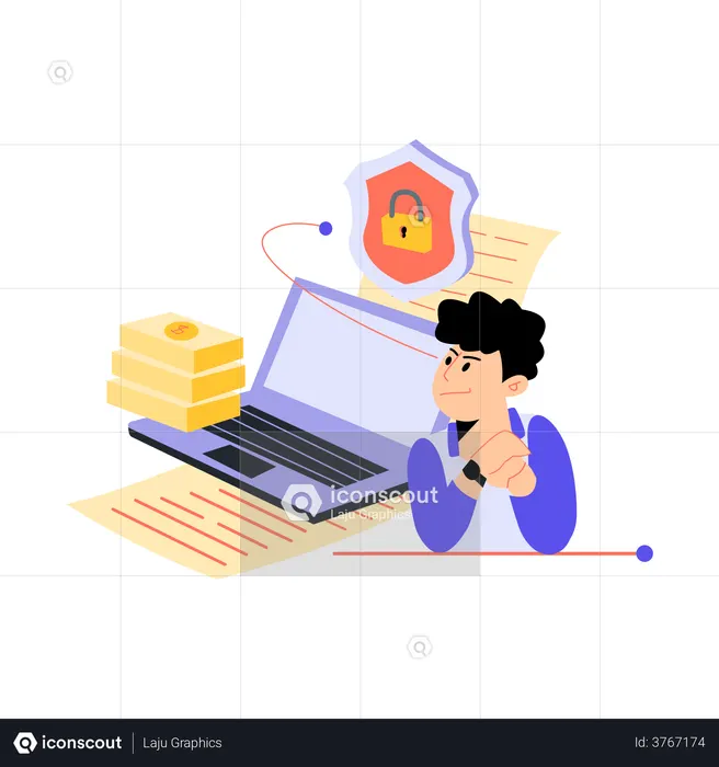 User secure data using blockchain  Illustration