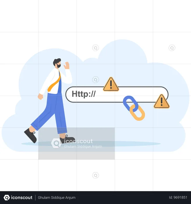 User tries to access a malicious site  Illustration