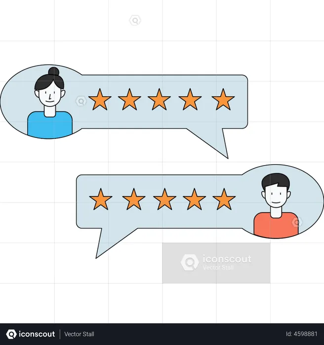 Users giving rating  Illustration