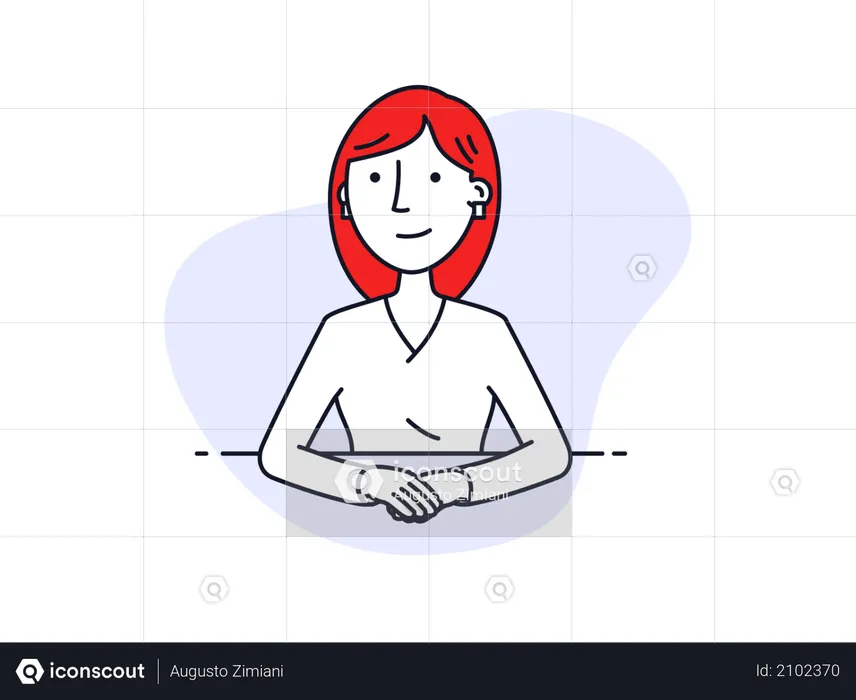 Users in video conference  Illustration