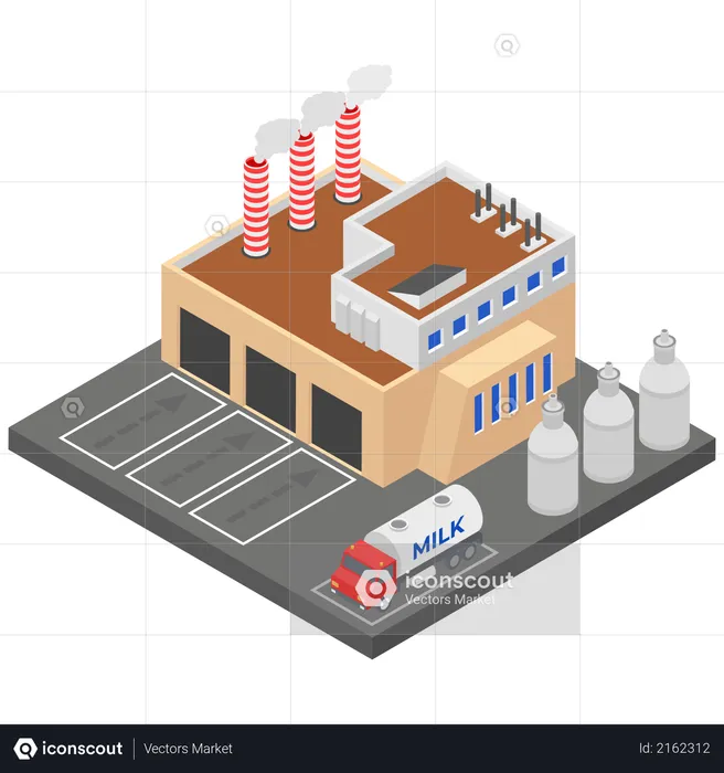 Usine de lait  Illustration