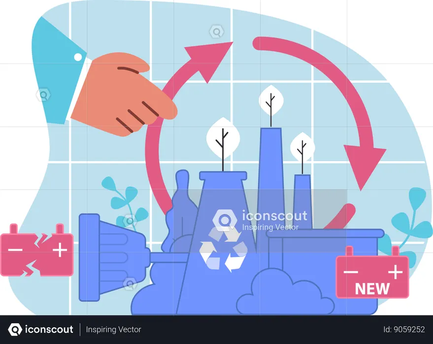Usine de recyclage  Illustration
