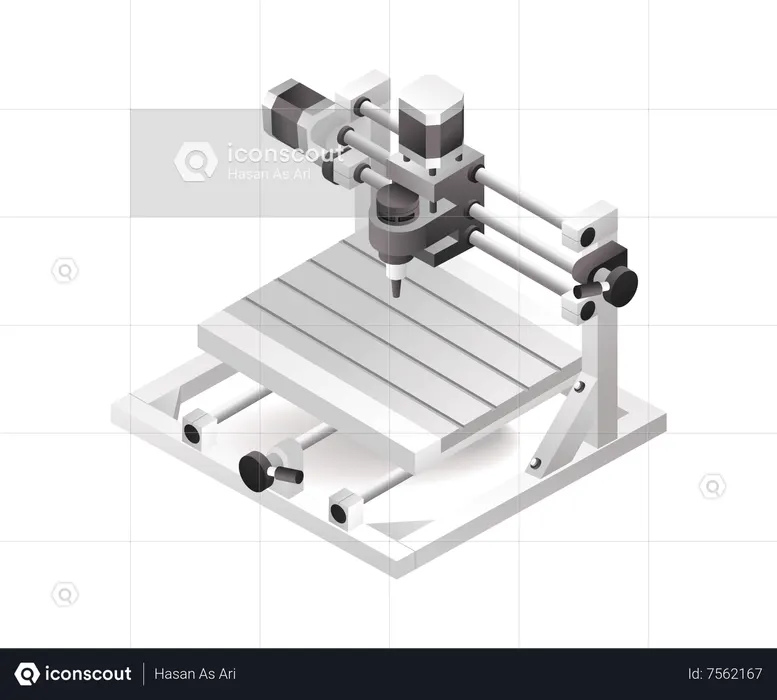 Technologie de machine-outil de forage de tour cnc industriel d'usine avec intelligence artificielle  Illustration