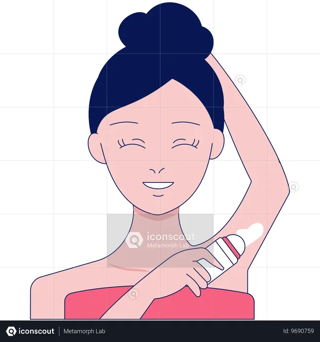 Using Deodorant  Illustration