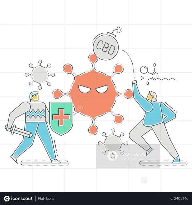 Uso de CBD en el tratamiento  Ilustración