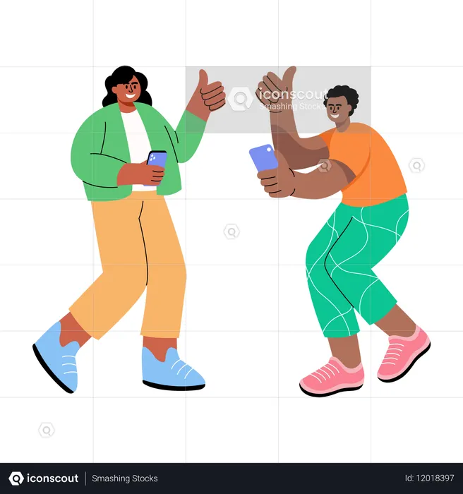 Les utilisateurs des médias sociaux font des vidéos  Illustration