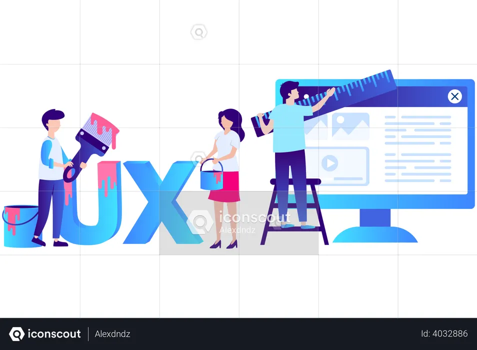 UX designing  Illustration