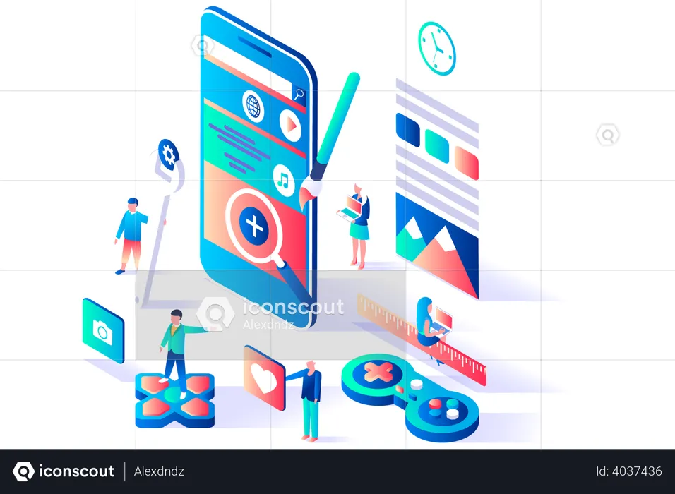 UX UI design  Illustration