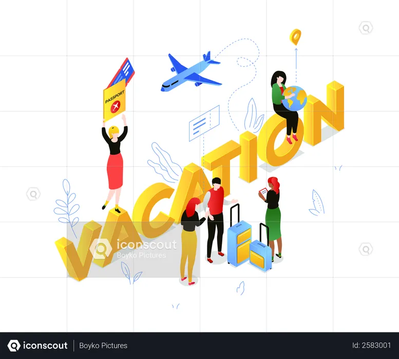Vacation and travel  Illustration