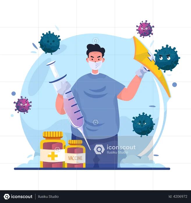 Vaccination for health protection  Illustration