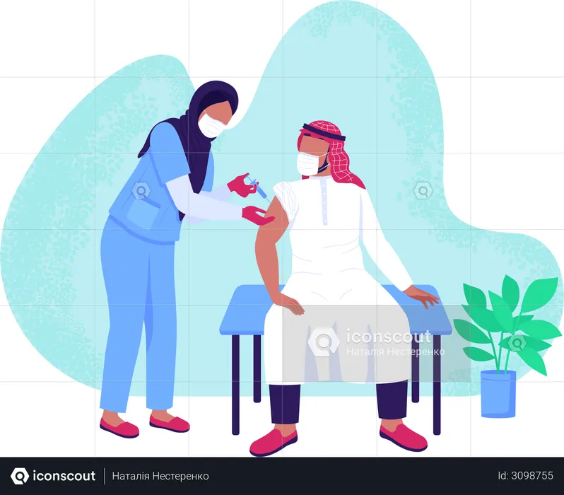 Vaccination process  Illustration