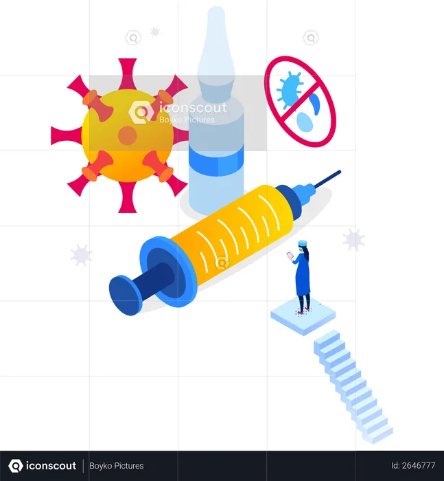 Vaccine against virus  Illustration