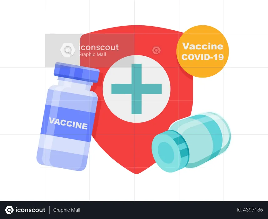 Vaccine Bottle  Illustration