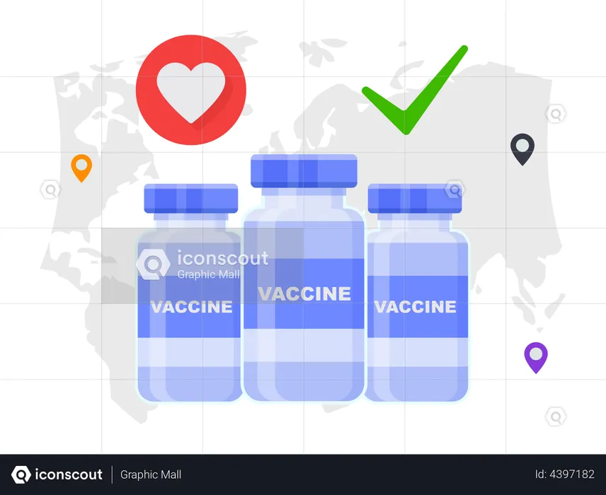 Vaccine Bottle  Illustration