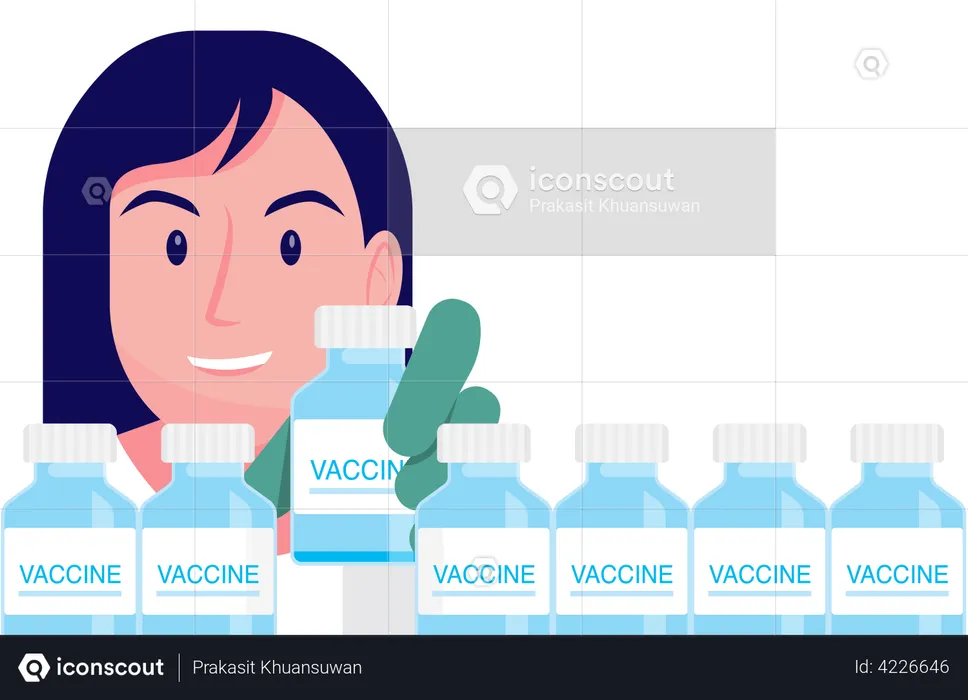 Vaccine warehouse  Illustration