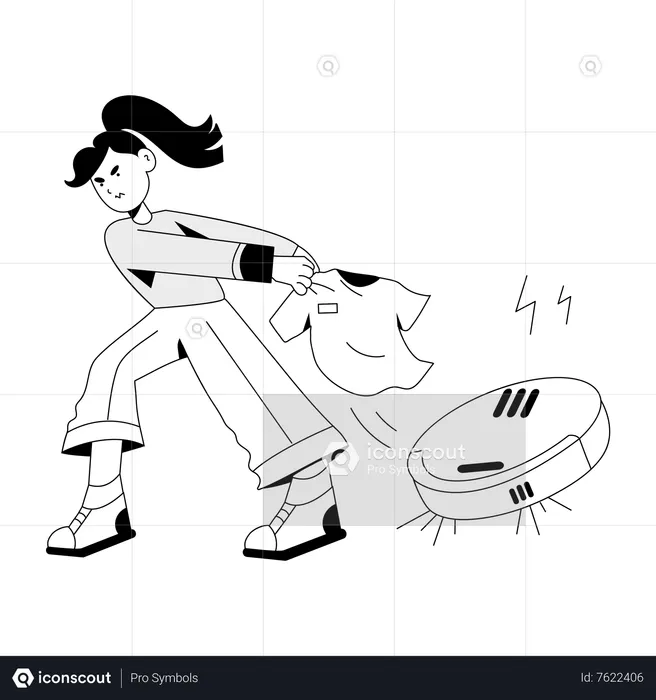 Vacuum Sucking  Illustration